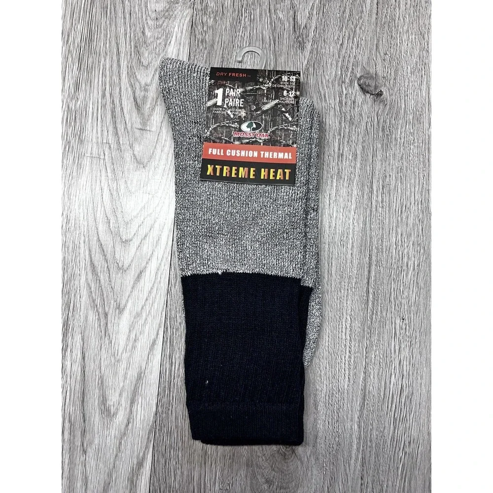 Mossy Oak Full‎ Cushion Thermal Xtreme Heat Socks Shoe Size 6-12